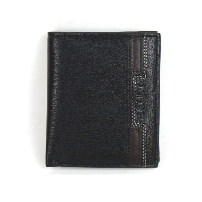 Dompet berdiri pria kulit asli murah branded - BALLY 5501-2 Black