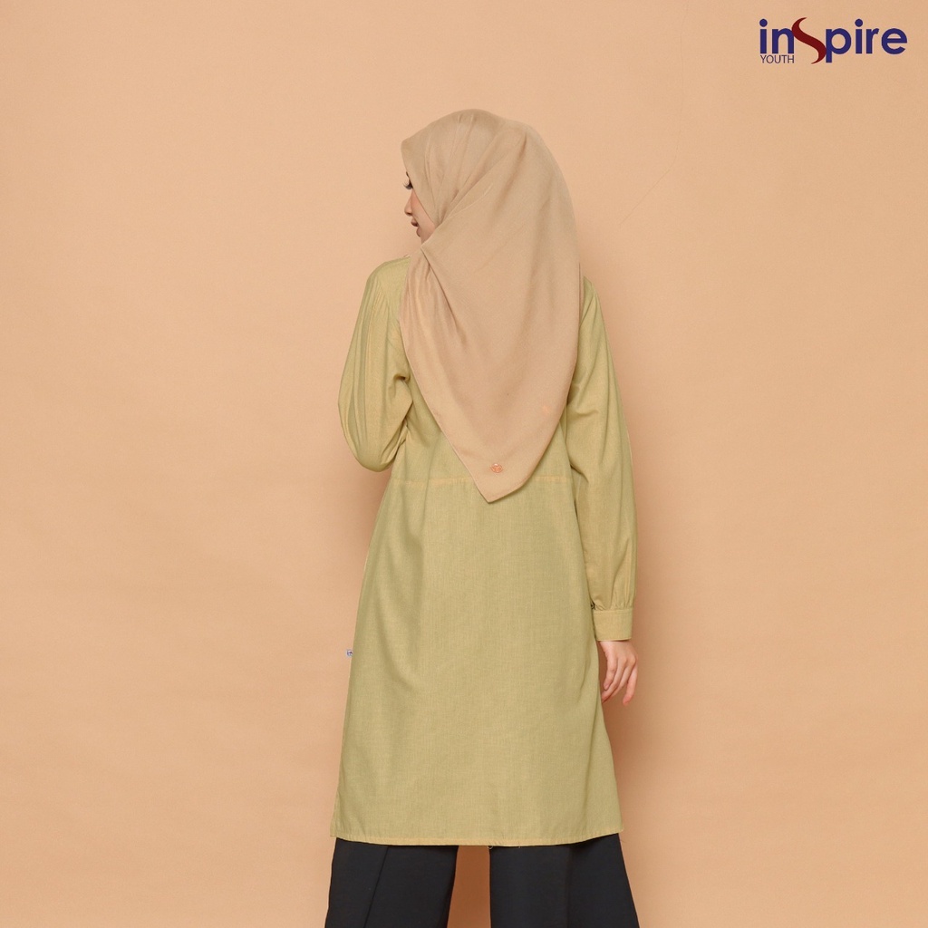 Inspire ITU 45 Tunik Wanita Bahan Kenzie Slub Atasan Muslimah Casual Outfit Daily OOTD