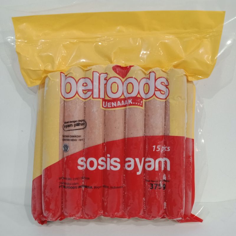 Jual Sosis Ayam Belfoods Uenaaak 375 Gr Shopee Indonesia