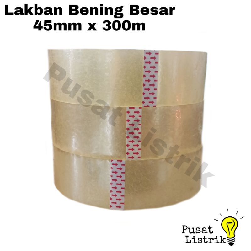 Lakban Bening Besar 45mm x 300m Isolasi Bening Besar 300meter