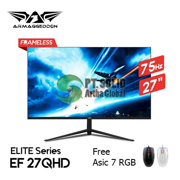 Armaggeddon Pixxel+ Elite EF27QHD 2K QHD 27" - Panel IPS - Gaming Monitor 75hz 5Ms