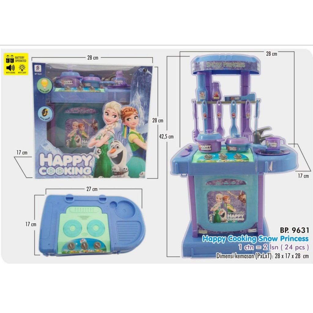 Mainan Masak Masakan Anak  KITCHEN SET HAPPY COOKING Mainan Anak Perempuan