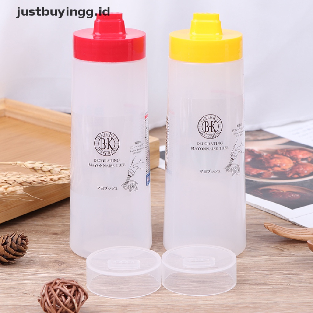 (Justbuyingg.Id) Botol Dispenser Saus / Kecap / Minyak 4 Lubang 300ml Bahan Resin Untuk Dapur