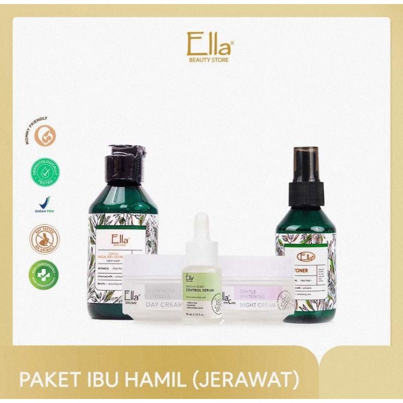 Paket komplit ibu hamil berjerawat Ella skincare