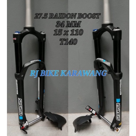 Promo Fork 27.5 Suntour Raidon Boost Air Ta 15 x 110 Internal adjust travel Berkualitas