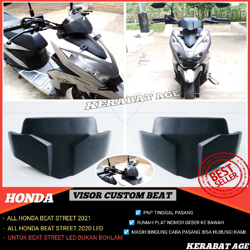 AKSESORIS VISOR CUSTOM BEAT STREET 2020 2021 2022 2023 LED DELUXE