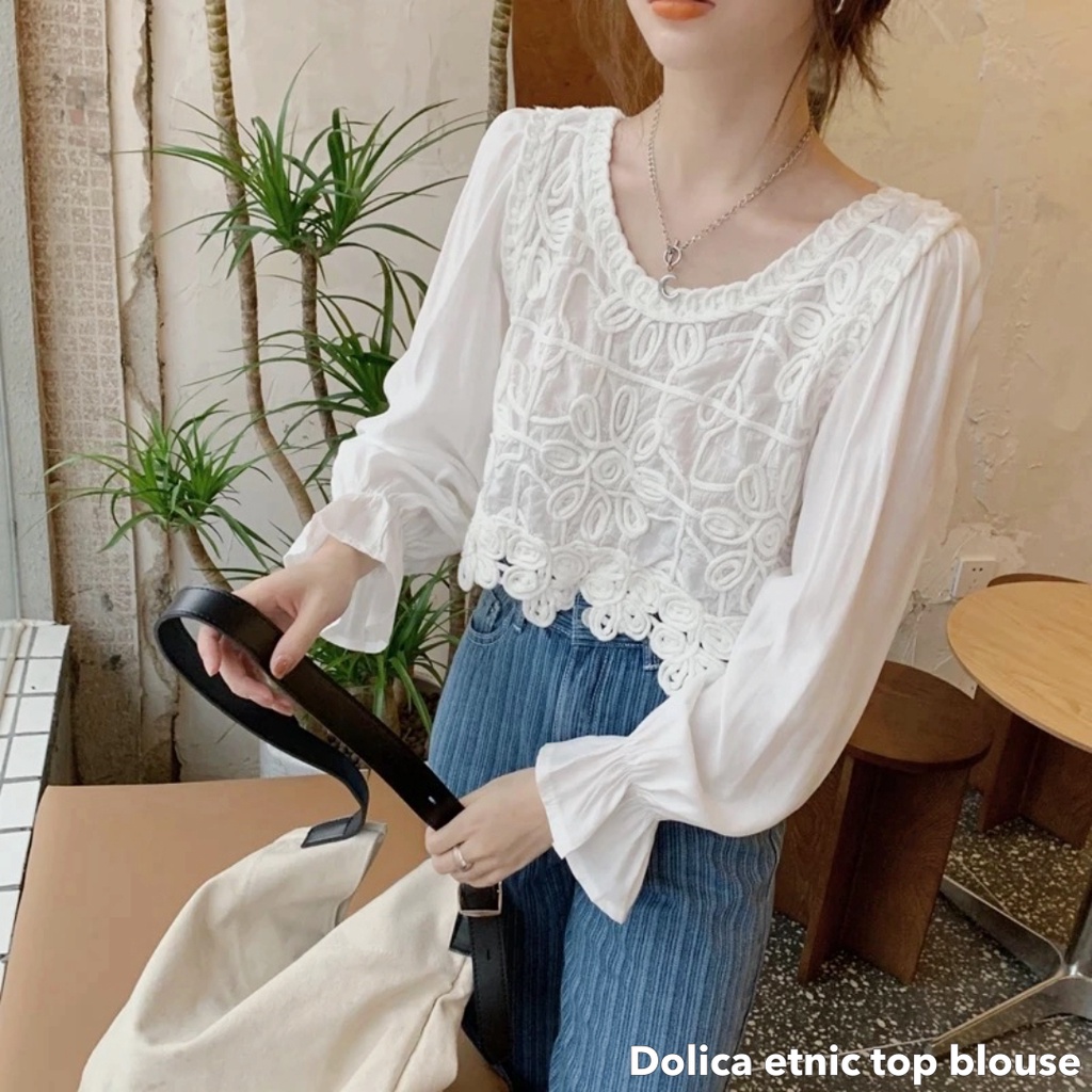 Dolica etnic top blouse -Thejancloths