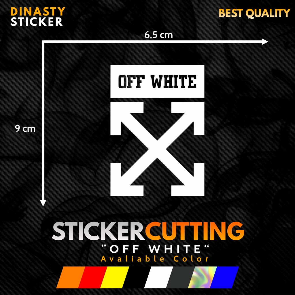 

STICKER STIKER CUTTING OFF WHITE