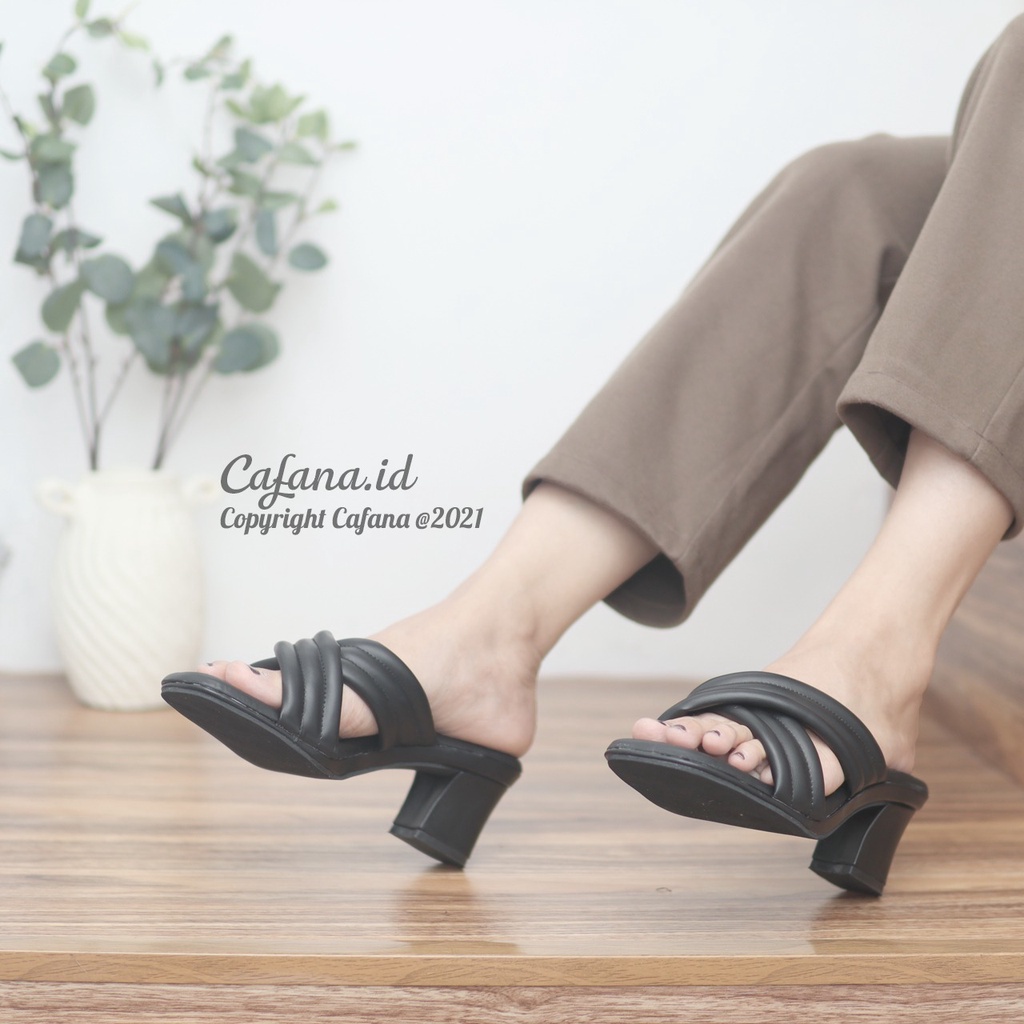 Cafana Sandal Heels Wanita Hak Tahu Premium Serlina SDH238