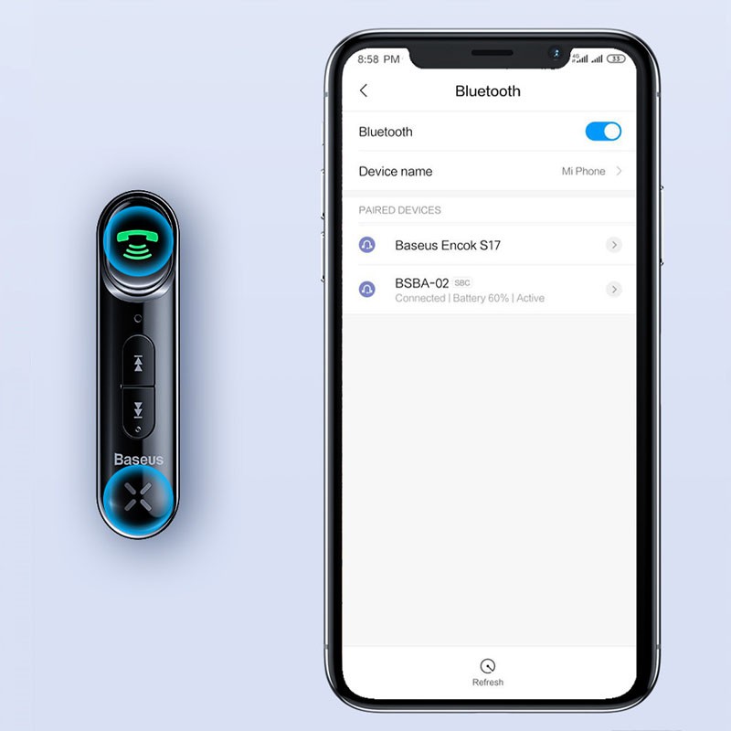Baseus Car Bluetooth Receiver Aux 3.5MM Wireless Audio Receiver