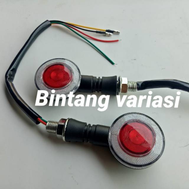 Lampu Sein Led Mini Bulat 2 Warna 3in1 Sein Rem Senja - Sen Led Bulat - Sein Led Mini Bulat D64