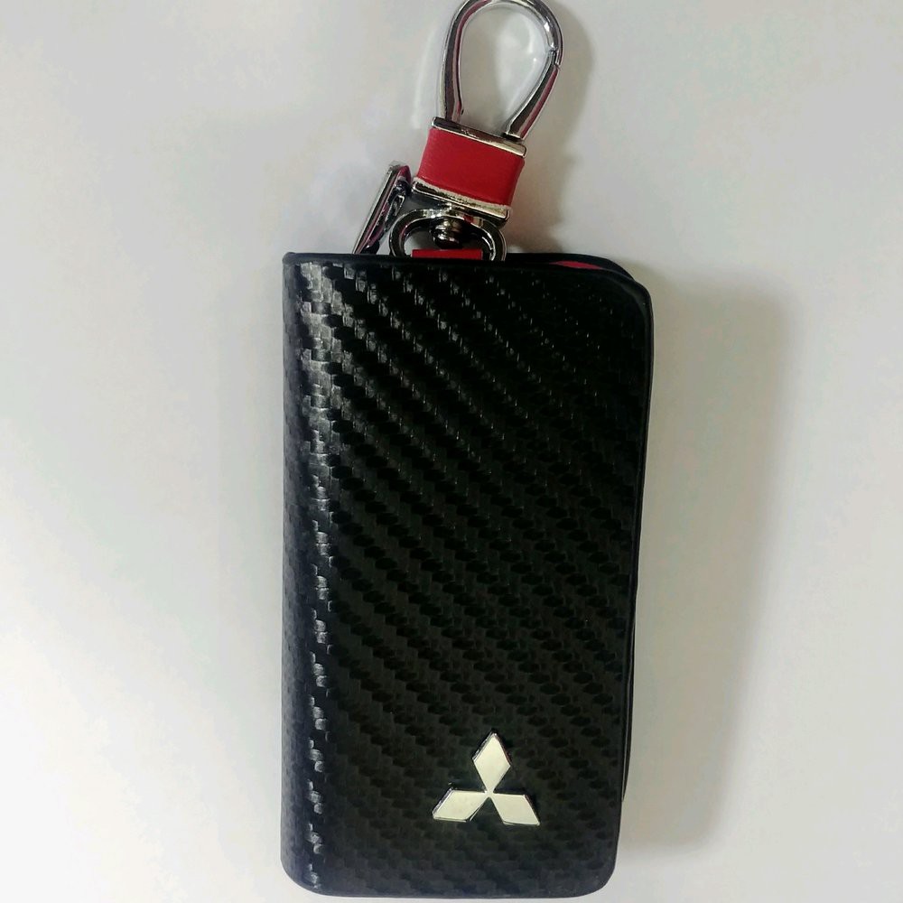 dompet stnk mobil MOTOR motif carbon logo mitsubishi xpander pajero OUTLANDER MIRAGE TRITON