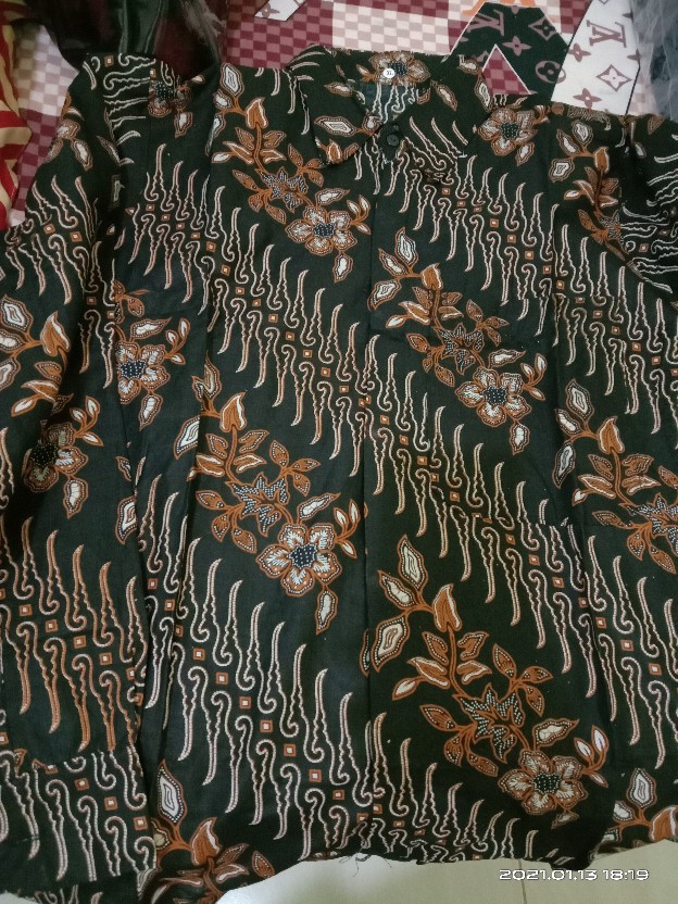 Set Couple Mini Blouse Brown Maura Couple - Sania Ruffle Batik Couple Ori Ndoro Jowi Suryandhanu Dnt