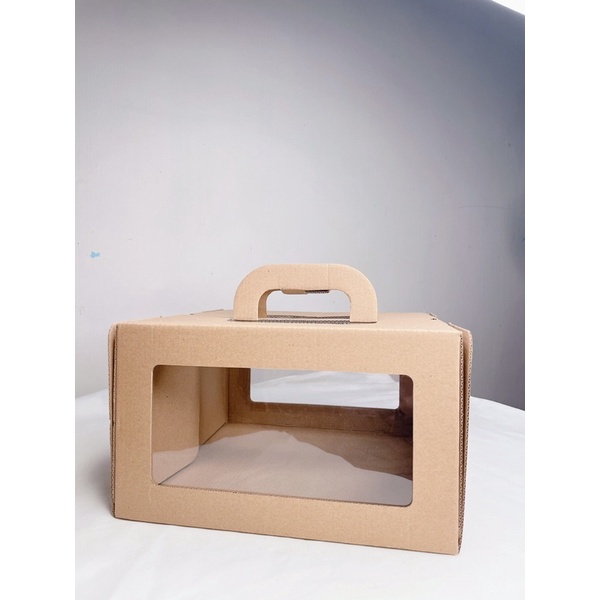 

kotak kue mika handle cake box mika pegangan 20.5x20.5x15 cm