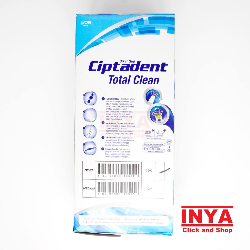 SIKAT GIGI CIPTADENT TOTAL CLEAN SOFT TOOTHBRUSH