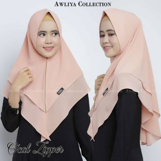 KHIMAR ZIPPER ORIGINAL AWLIYA HIJAB AWLIYA COLLECTION cerutybabydoll