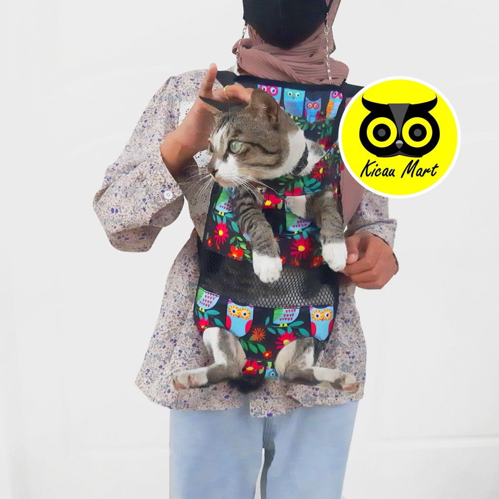 TAS KUCING GENDONG DEPAN GENDONGAN BAWA KUCING ANJING PET CARRIER TAS RANSEL FRONT BAG CAT DOG TSGDP