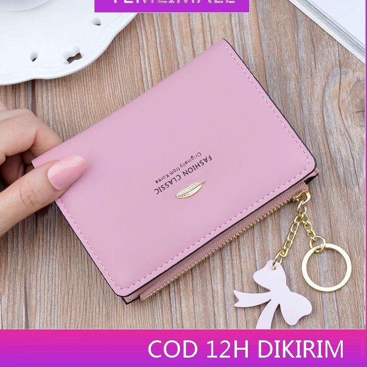 Model Baru.. MINISO Dompet Wanita Pendek Kecil Lipat Simple Motif Binatang Lucu Karakter