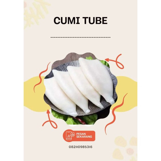 

CUMI KUPAS BERSIH / CUMI TUBE 1kg isi 6-8 PCS