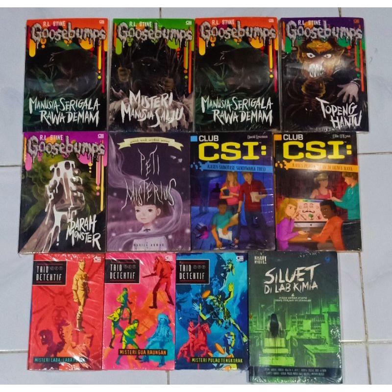 obral Buku novel remaja // horor // misteri //  Trio Detektif Misteri // goosebumps // r l stine Bes