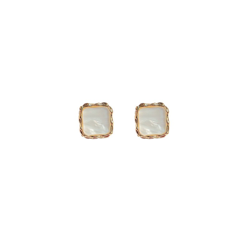 New Square Enamel Earring Korean Girl-1