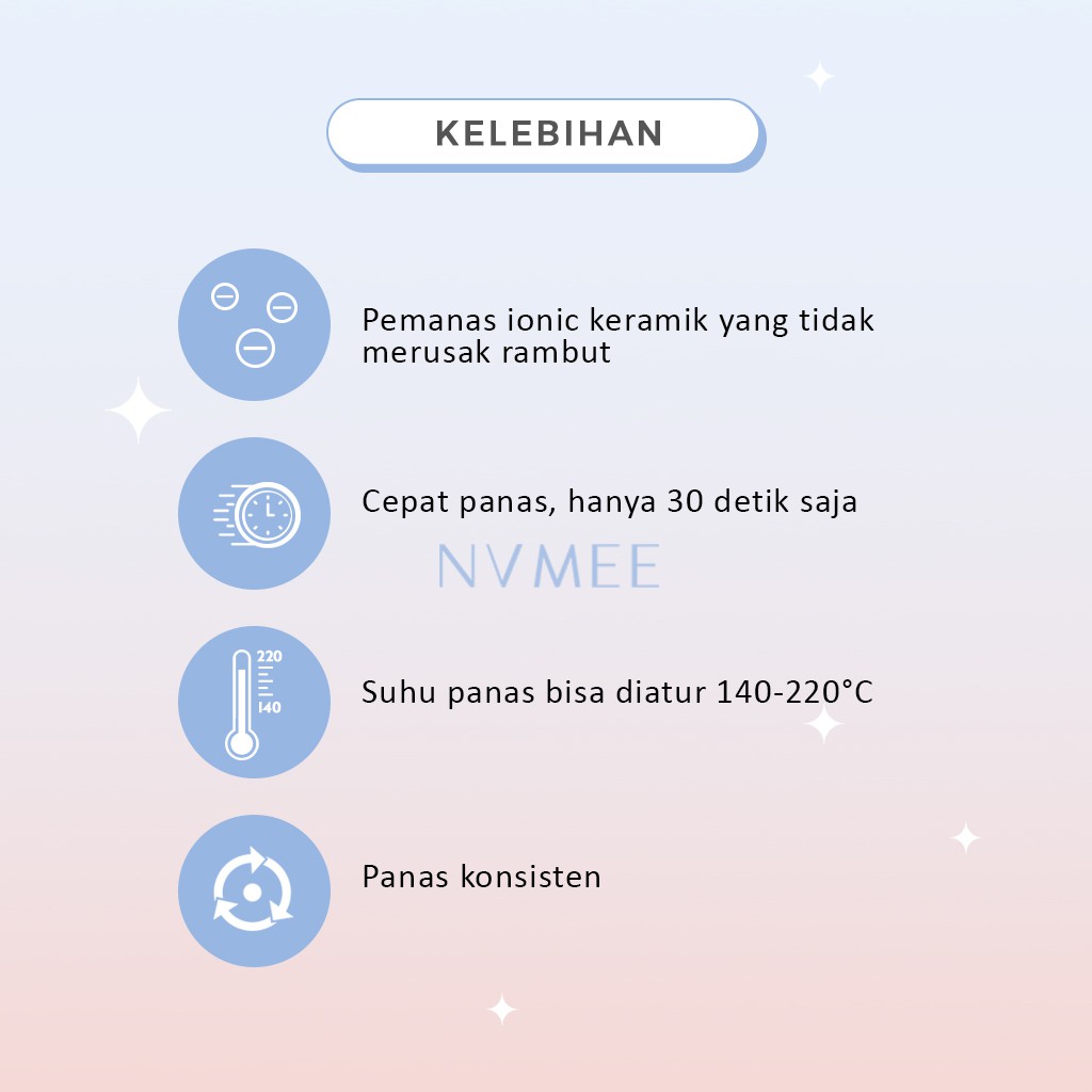 NVMEE - Catokan Pelurus Rambut Saturn Hair Styler Mudah Digunakan