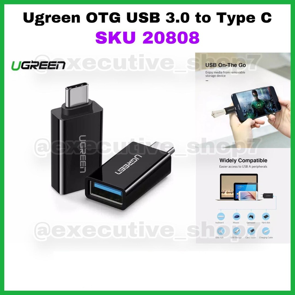 Ugreen Converter USB 3.0 to Type C SKU : 20808