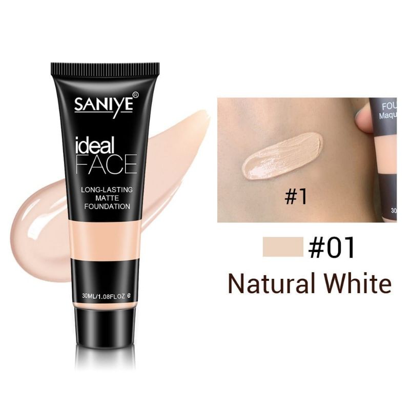 Bundara.id Ko-235 Plembap full coverage foundation cair matte poreless liquid Saniye