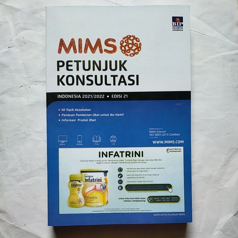 Jual Buku Mims petunjuk konsultasi edisi 21 tahun 2021/2022 mims