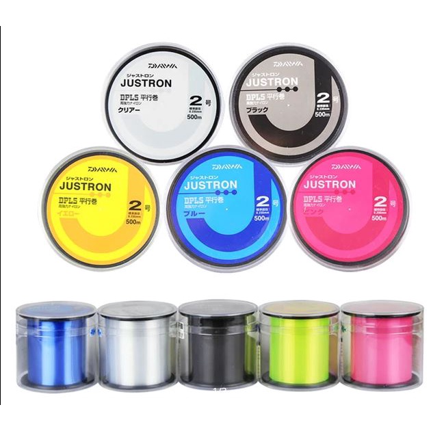 SENAR NILON NYLON DAIWA JUSTRON DPLS 500M PILIH WARNA UKURAN