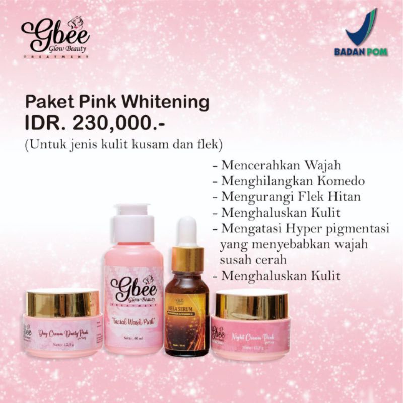 [Miffglow] - FREE GIFT GBEE GLOW BEAUTY PAKET WHITENING EXPRESS / SKINCARE BPOM PEMUTIH WAJAH