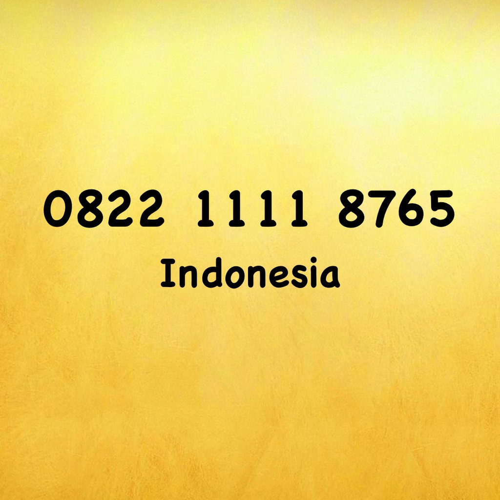 Nomor Cantik Simpati LOOP Urut 4 Angka - 0822 1111 8765