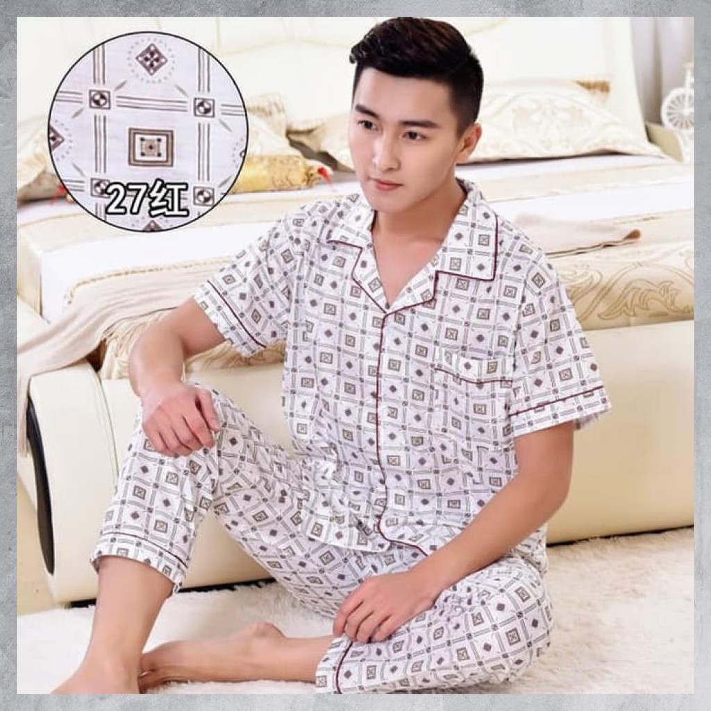 Baju Tidur Import Piyama Pria Dewasa Motif Kotak