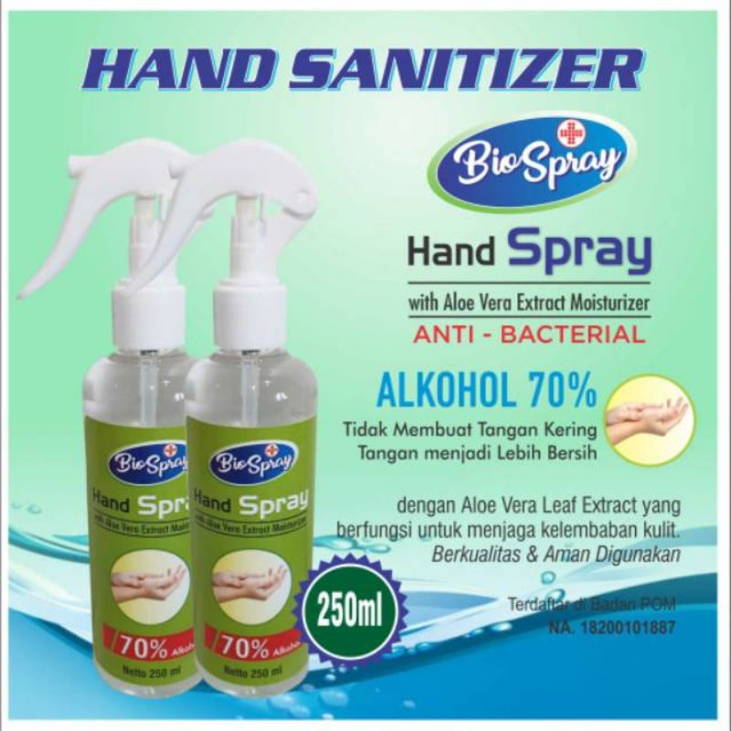 Bio Spray Hand Sanitizer 60ML/500ML Spray Anti Septik