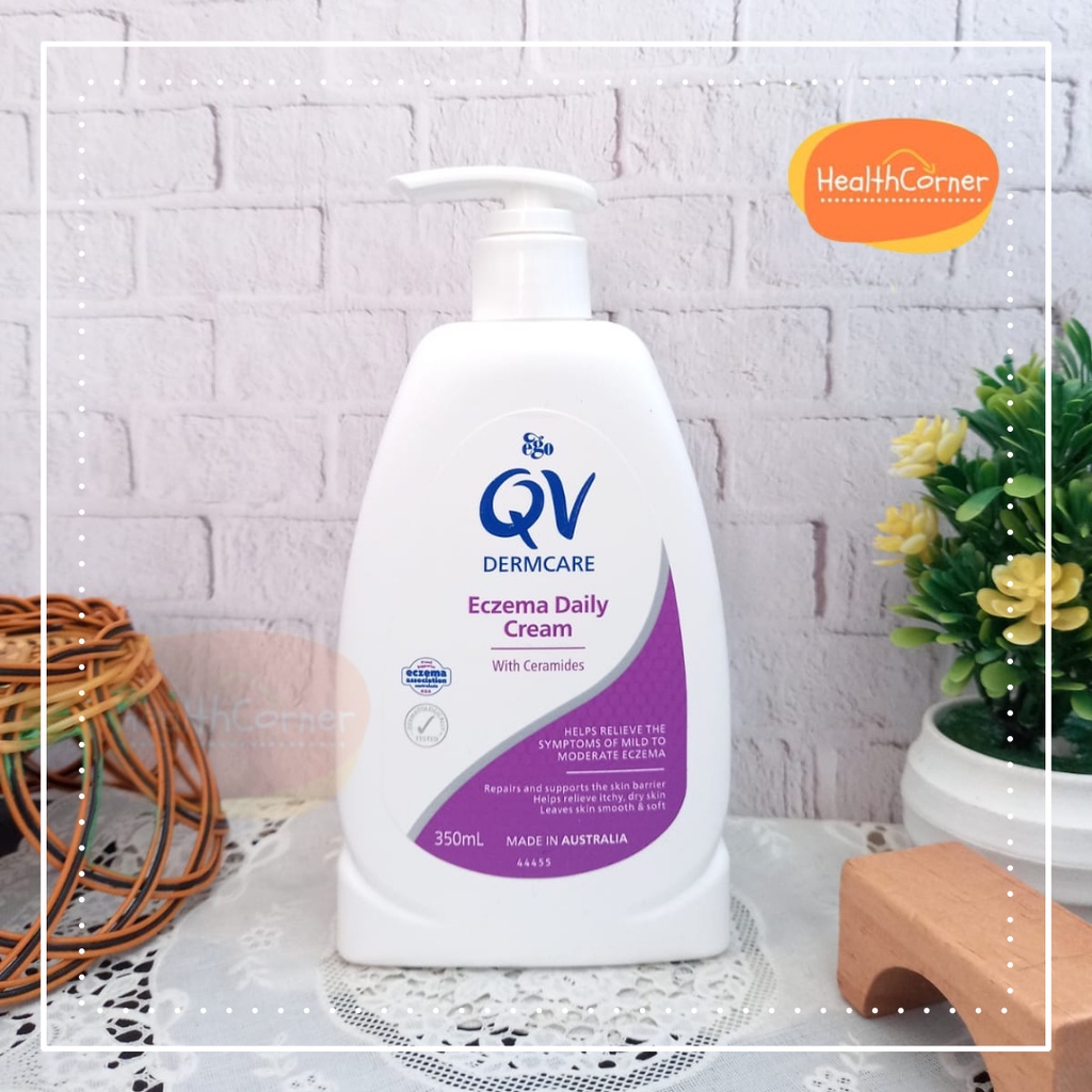 QV Dermcare Eczema Daily Cream / Wash with Ceramides 350ml Pump / QV Intensive Sabun Lotion Kulit Eksim Kering