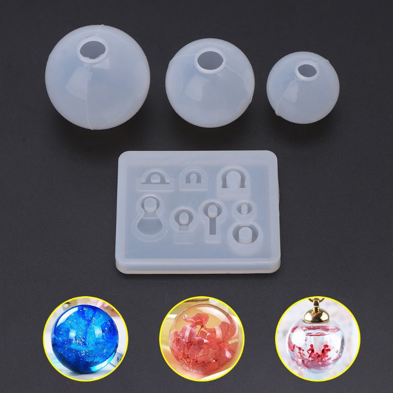 AUS 4Pcs Cetakan Resin Epoxy Kristal Silikon Buatan Tangan AUS 4Pcs Cetakan Resin Epoxy Kristal Silikon Buatan Tangan