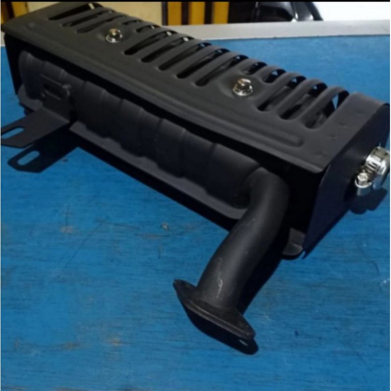 Muffler Silencer Assy Knalpot Mesin Yamaha MZ175 MZ200 MZ 175 MZ 200 Hitam Kinew