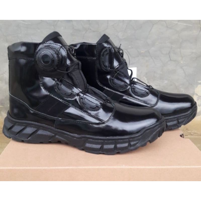 SEPATU PDL PENDEK POLRI TALI PUTAR DOP SEPATU PDL PENDEK TALI PUTAR KILAP