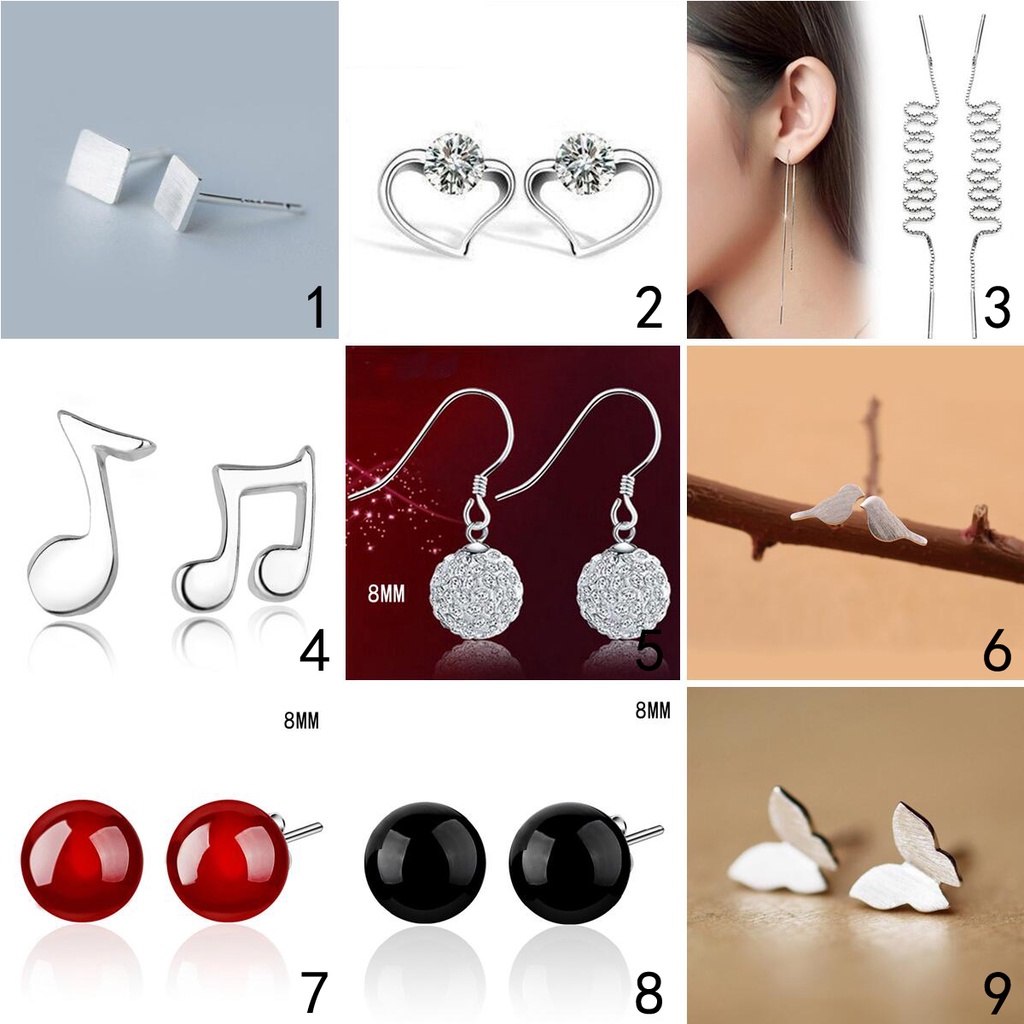 925 anting-anting perak murni, Busana sederhana, Anting-Anting wanita, Perhiasan Fashion Korea, Aksesoris telinga ED002