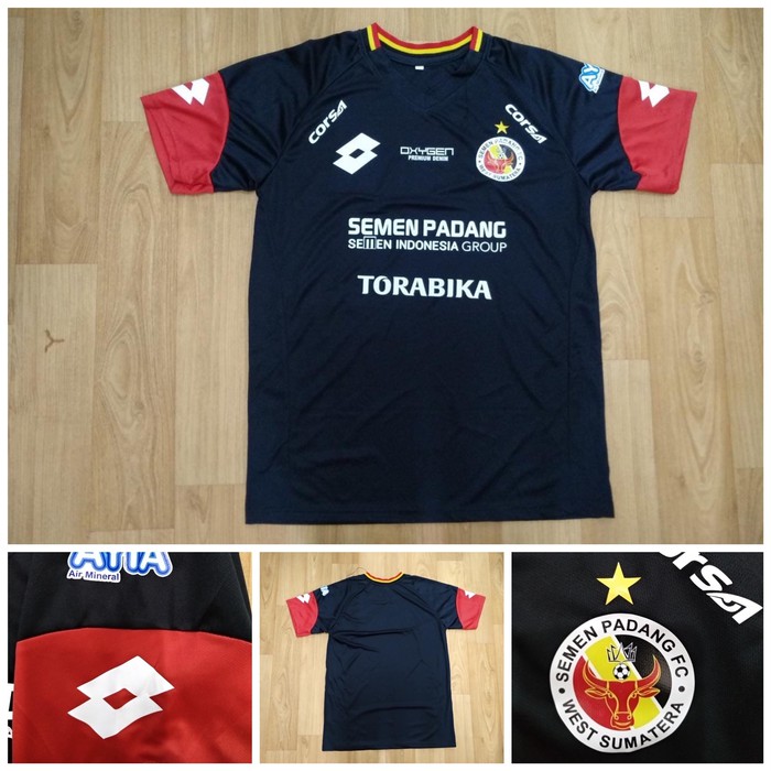 PROMO HITAM JERSEY BOLA SEMEN PADANG AWAY LIGA 1 2019 GRADE ORI TERMURAH