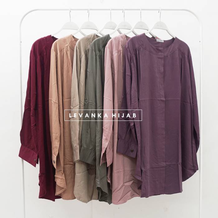 Baju Atasan Tunik Katun Rayon Twill / Freya Tunik