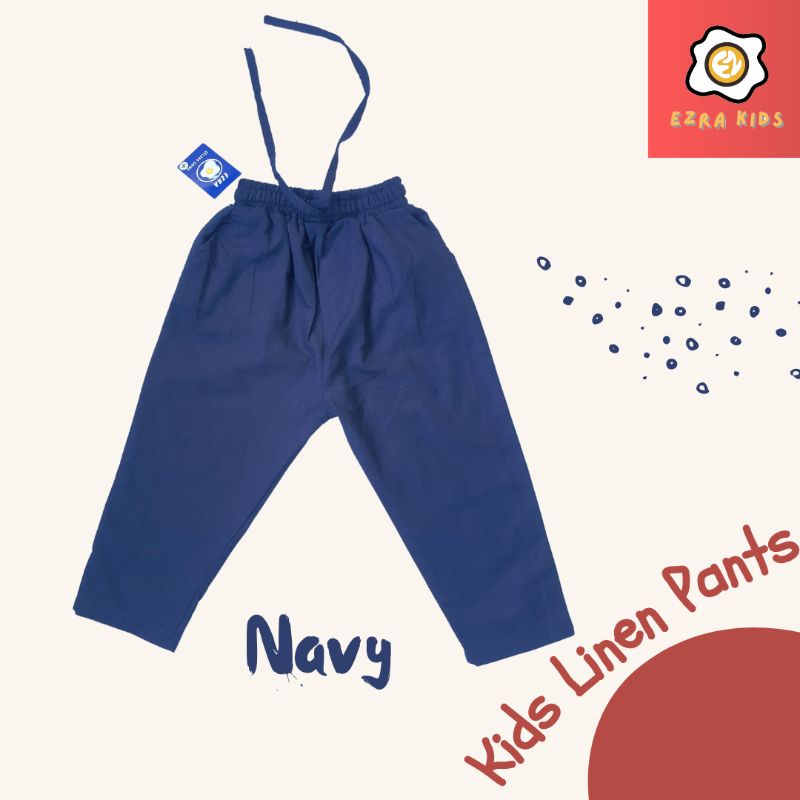 Celana Sirwal Anak laki laki Panjang bahan Katun Linen Bangkok Ezra kids 1-10 tahun