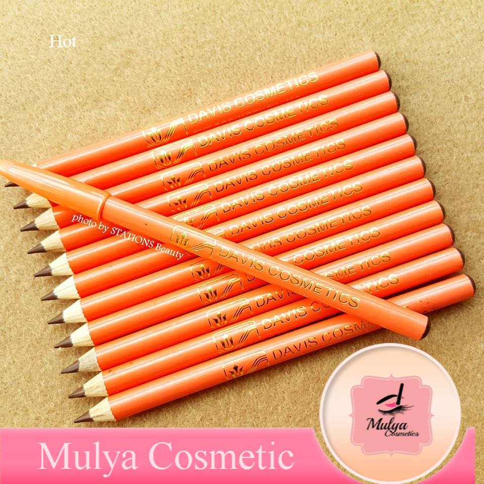 [ECER] PENSIL ALIS DAVIS ORANGE COKELAT/HITAM