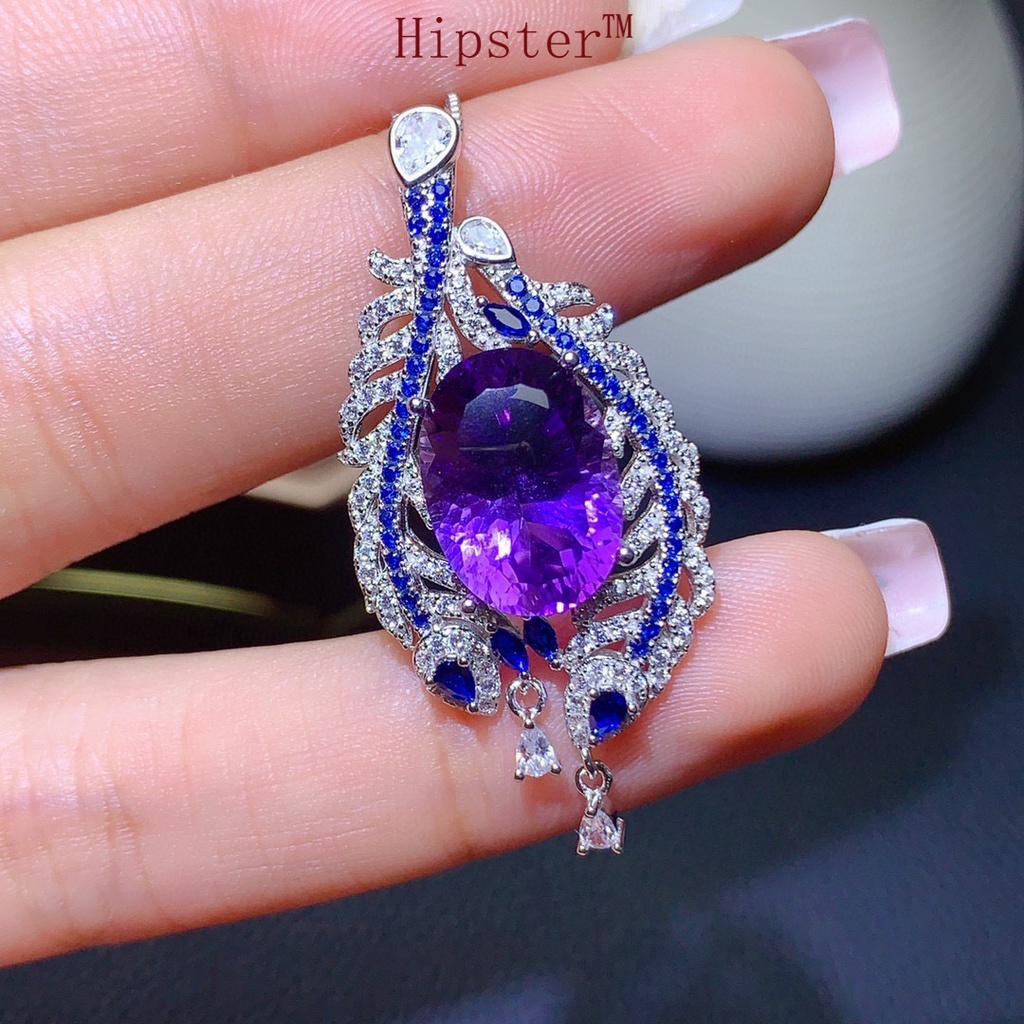 Hot Sale Fashion Exquisite Natural Amethyst Pendant Necklace