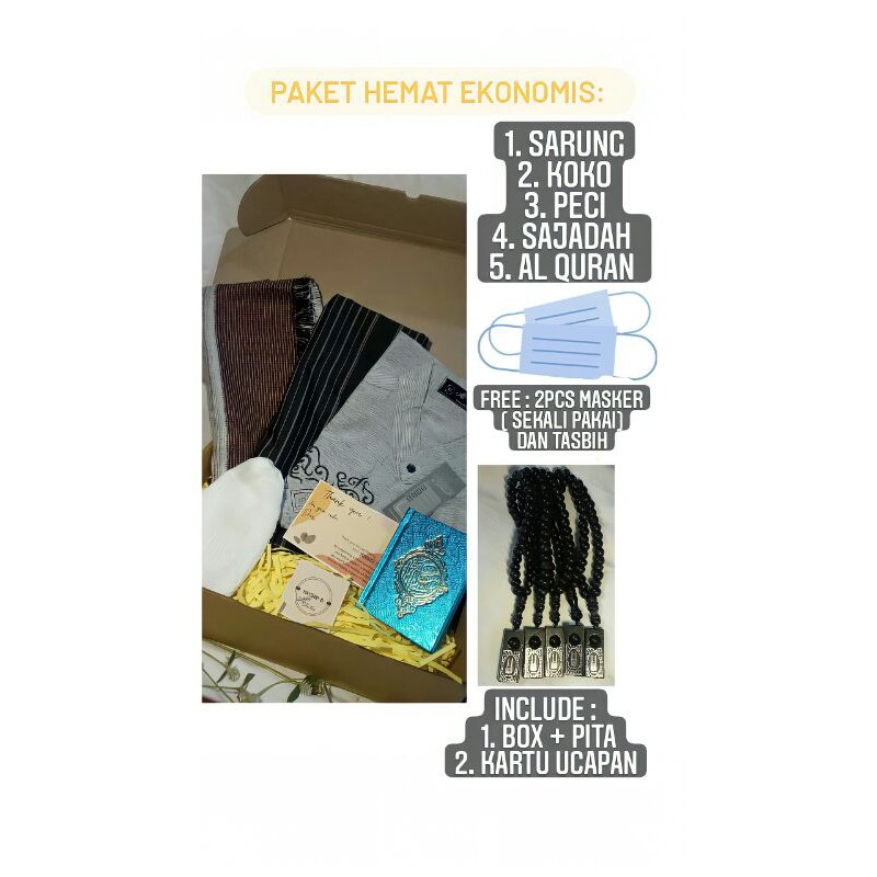 hampers cowok/gift box cowok/hampers koko sarung sajadah gift/kado ulangtahun/ kado cowok