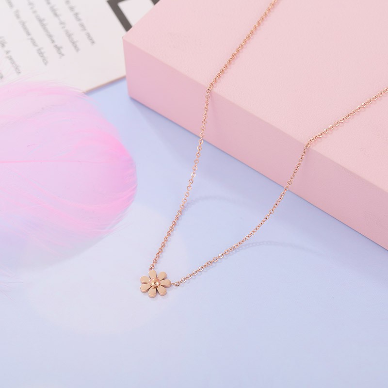 [New] Kalung daisy korea titanium mini hadiah wanita cewek anti karat KK128