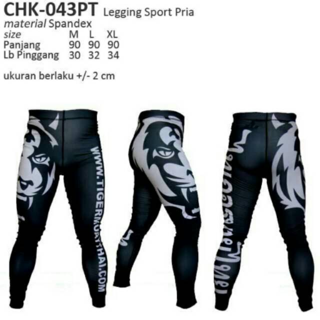 Legging sport fitness bodyfit Muaythai putih