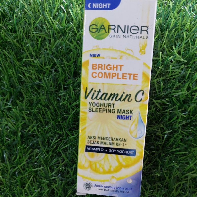 PROMO GARNIER BRIGHT COMPLETE VIT C YOGHURT SLEEPING MASK (KUNING NIGHT)/CREAM MALAM/ GARNIER