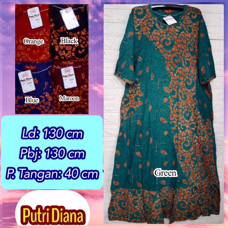Daster Jumbo long dress Putri Diana mempesona