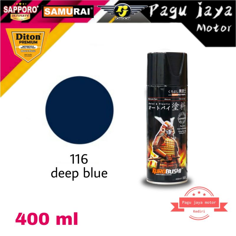 SAMURAI PAINT 116 DEEP BLUE 400ml cat semprot spray paint pilox pilok